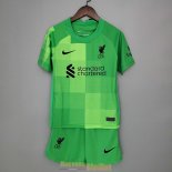 Maillot Liverpool Enfant Gardien De But Green 2021/2022