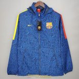 Barcelona Vestes Coupe Vent Blue Camouflage 2021/2022