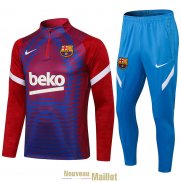Barcelona Sweat Entrainement Red Blue + Pantalon Blue 2021/2022