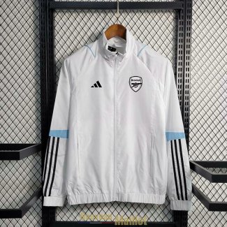 Arsenal Vestes Coupe Vent White II 2023/2024