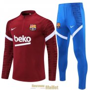 Barcelona Sweat Entrainement Red + Pantalon Blue 2021/2022