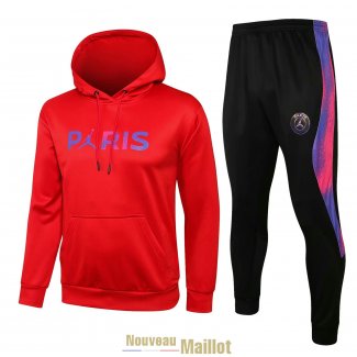 PSG x Jordan Sweat Capuche Red + Pantalon Black 2021/2022