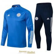 Leicester City Sweat Entrainement Blue + Pantalon Navy 2021/2022