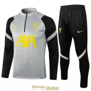 Liverpool Sweat Entrainement Grey + Pantalon Black 2021/2022