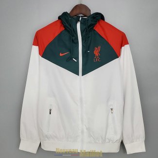 Liverpool Vestes Coupe Vent White Green I 2021/2022