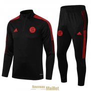 Bayern Munich Sweat Entrainement Black Red + Pantalon 2021/2022