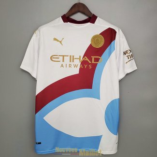 Maillot Manchester City Training Red White Blue 2021/2022