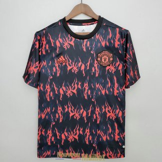 Maillot Manchester United Pre Match Training Black Red 2022/2023