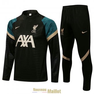 Liverpool Sweat Entrainement Black GB + Pantalon Black 2021/2022