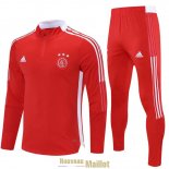 Ajax Sweat Entrainement Red + Pantalon Red 2021/2022