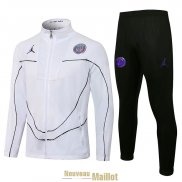 PSG x Jordan Veste White Black Streak + Pantalon Black 2021/2022